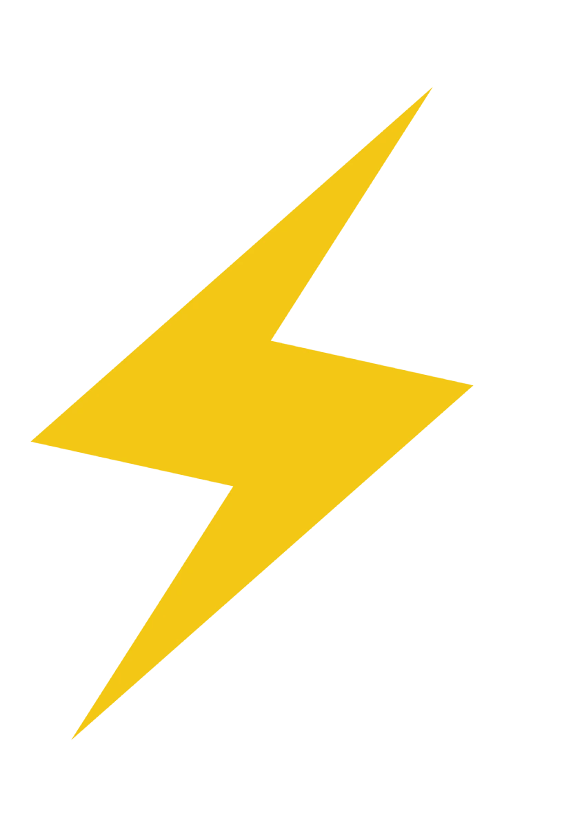 Éclair jaune sur fond noir