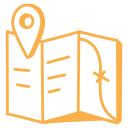 Icône de carte avec emplacement